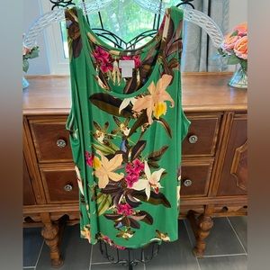 Chico’s size 2 (large) green tank top